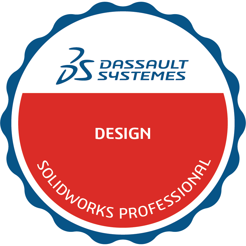 Certified SOLIDWORKS Professional credential badge.